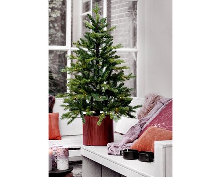 Allison pine LED Mini Kunstkerstboom Groen - H 90 x D 66 cm - afbeelding 2