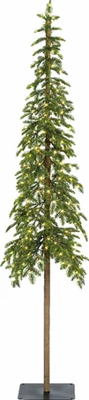 Everlands Alpine kunstkerstboom met verlichting - H 210 x D 50 cm 200L