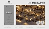 Anna's collection LED Treecluster Warm wit/Zwart 750 cm 576 L - afbeelding 1