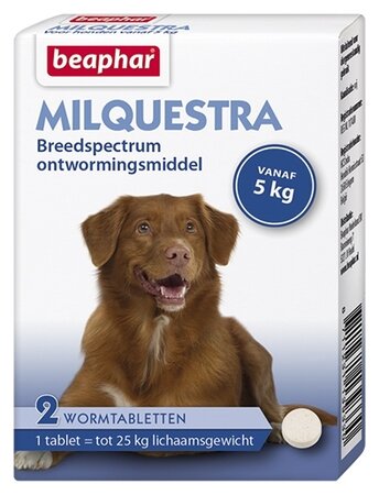 Beaphar Milquestra hond 5-50kg 2tabl