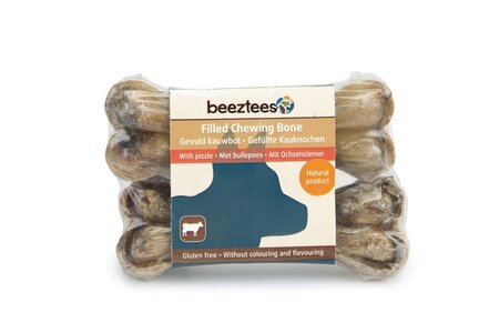 Beeztees Gevuld Kauwbot - Hondensnack - Bullepees - 2 stuks - 10 cm