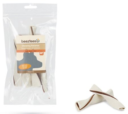 Beeztees kauwrotanas met Eend - Hondensnacks - 6st - 6 cm