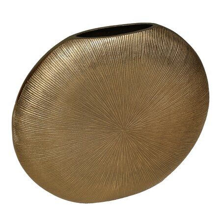 Bloemenvaas Brass antique - 24 x 6 x 26 cm - afbeelding 2