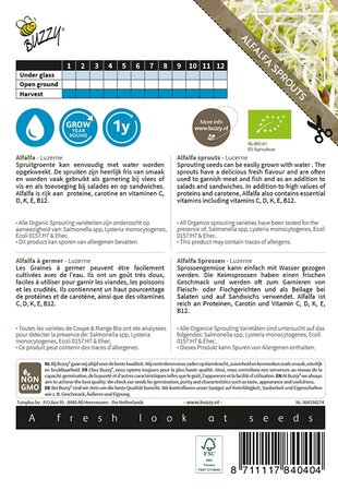 Buzzy® Organic Sprouting Alfalfa (BIO) - afbeelding 2