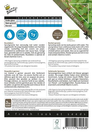 Buzzy® Organic Sprouting Rucolakers  (BIO) - afbeelding 2