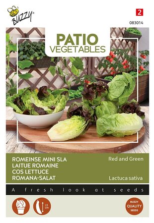 Buzzy® Patio Veggies, Romeinse Mini-sla (gemengd) - afbeelding 1