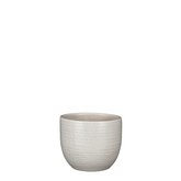 Carrie pot rond l.grijs glaze - h12xd14cm