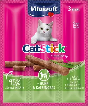 Cat Stick mini met kip en kattengras