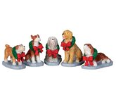 Christmas Pooch, Set Of 5 - Lemax kerstfiguren