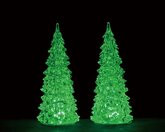 Crystal Lighted Tree, 3 Color Changeable, Medium, Set Of 2, B/O (4.5V) Lemax - afbeelding 1