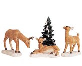 Dad And Fawns, Set Of 4 - Lemax kerstfiguren