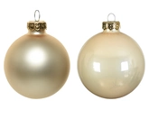 Decoris Glazen Kerstballen Tube 10 stuks - Parel - afbeelding 4