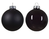 Decoris Glazen kerstballen tube 10 stuks - Zwart - afbeelding 3