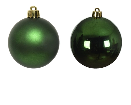 Decoris Glazen kerstballen tube 6 stuks - Groen - afbeelding 3