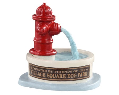 Dog Park Water Fountain - Lemax kerstfiguren