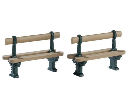 Double Seated Bench, Set Of 2 - Lemax kerstfiguren