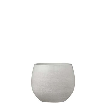 Douro pot rond off white - h18xd20cm