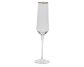 Drinkglas glas d7h26cm helder/goud