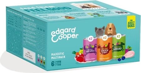 E&C Hond Multipack Kip, Lam, Wild 6x400g