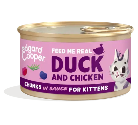 Edgard & Cooper Free-Run Duck And Chicken Chunks In Sauce For Kittens 85G