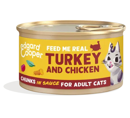 Edgard & Cooper Free-Run Turkey And Chicken Chunks In Sauce For Adult Cats 85G