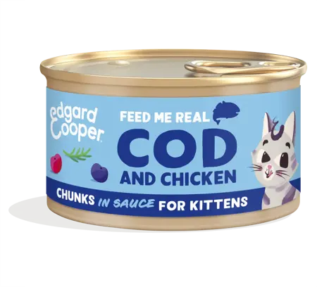 Edgard & Cooper Msc Cod And Free-Run Chicken Chunks In Sauce For Kittens 85G