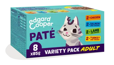 Edgard & Cooper Multipack Paté For Adult Cats 8X85G