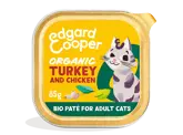 Edgard & Cooper Organic Turkey And Chicken Paté For Adult Cats 85G