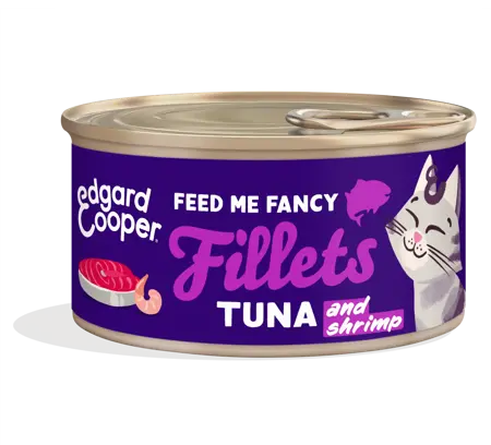 Edgard & Cooper Wild-Caught Pacific Tuna And Shrimp Fillets 70G