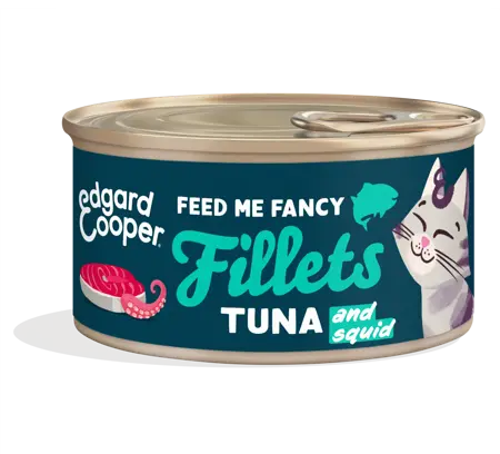 Edgard & Cooper Wild-Caught Pacific Tuna And Squid Fillets 70G