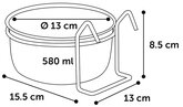 Eet- Drinkpot Avaro Haak 13Cm Rood/ - afbeelding 1