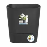 Elho Bloempot Greensense Aqua Care vierkant 38cm grijs - afbeelding 1