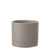 Era pot rond taupe relief - h12,5xd13,5cm