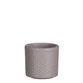 Era pot rond taupe relief - h7xd7cm