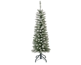 Everlands kunstkerstboom Pencil pine snowy groen/wit H120cm groen/wit - afbeelding 1