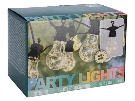 Party Lights 80 LED microwire partyverlichting - afbeelding 1