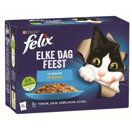 Felix Elke Dag Feest Pouch Gelei Vis Sel Mp 12X85Gr