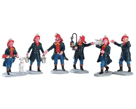 Fireman, Set Of 6 - Lemax kerstfiguren