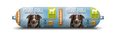 Fokker dog meat roll lam met zalm 800gr - afbeelding 1