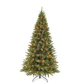 Forest Frosted Slim LED Kunstkerstboom Groen - H 120 x D 69 cm