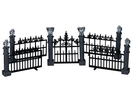 Gargoyle Fence, Set Of 5 Spooky Town