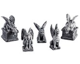 Gargoyles, Set Of 5 Spooky Town