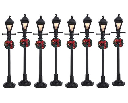 Gas Lantern Street Lamp, Set Of 8, B/O (4.5V) Lemax - afbeelding 2