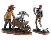 Ghoulish Gardeners, Set Of 2 Spooky Town