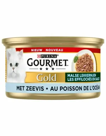 Gourmet Gold Blik Malse Lekkernijen Zeevis 85Gr