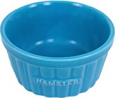 Boon hamster eetbak steen ribbel blauw 8 cm