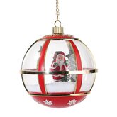 Hangende Sneeuwglobe met Kerstman - D 30 x H 33,3 cm - afbeelding 1