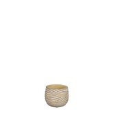 Hendrick pot rond creme - h6,5xd8,5cm