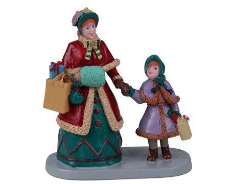 Holiday Shopping With Mum - Lemax kerstfiguren