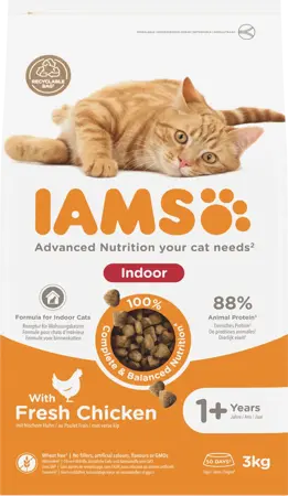 Iams cat adult indoor chicken 3kg